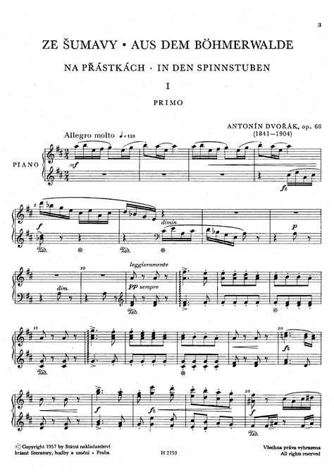From The Bohemian Forest For Piano Duet Op. 68